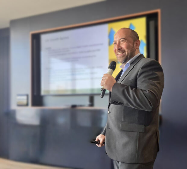 Joseph Burt, Head of Diagnostics and General Medical Devices at the MHRA, speaking at a recent industry forum in Manchester.